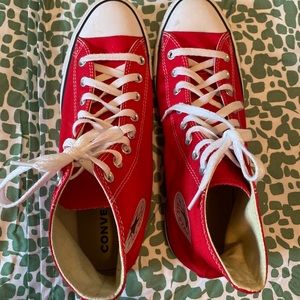 RED CONVERSE (women’s 12, men’s 10)